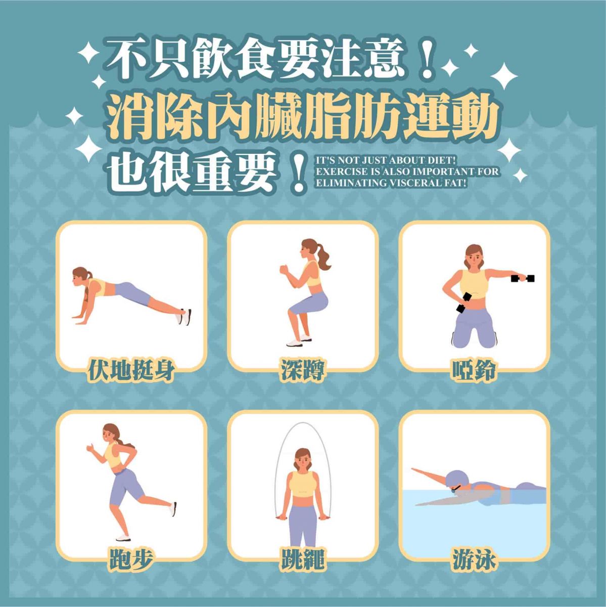 不只飲食要注意！消除內臟脂肪運動也很重要